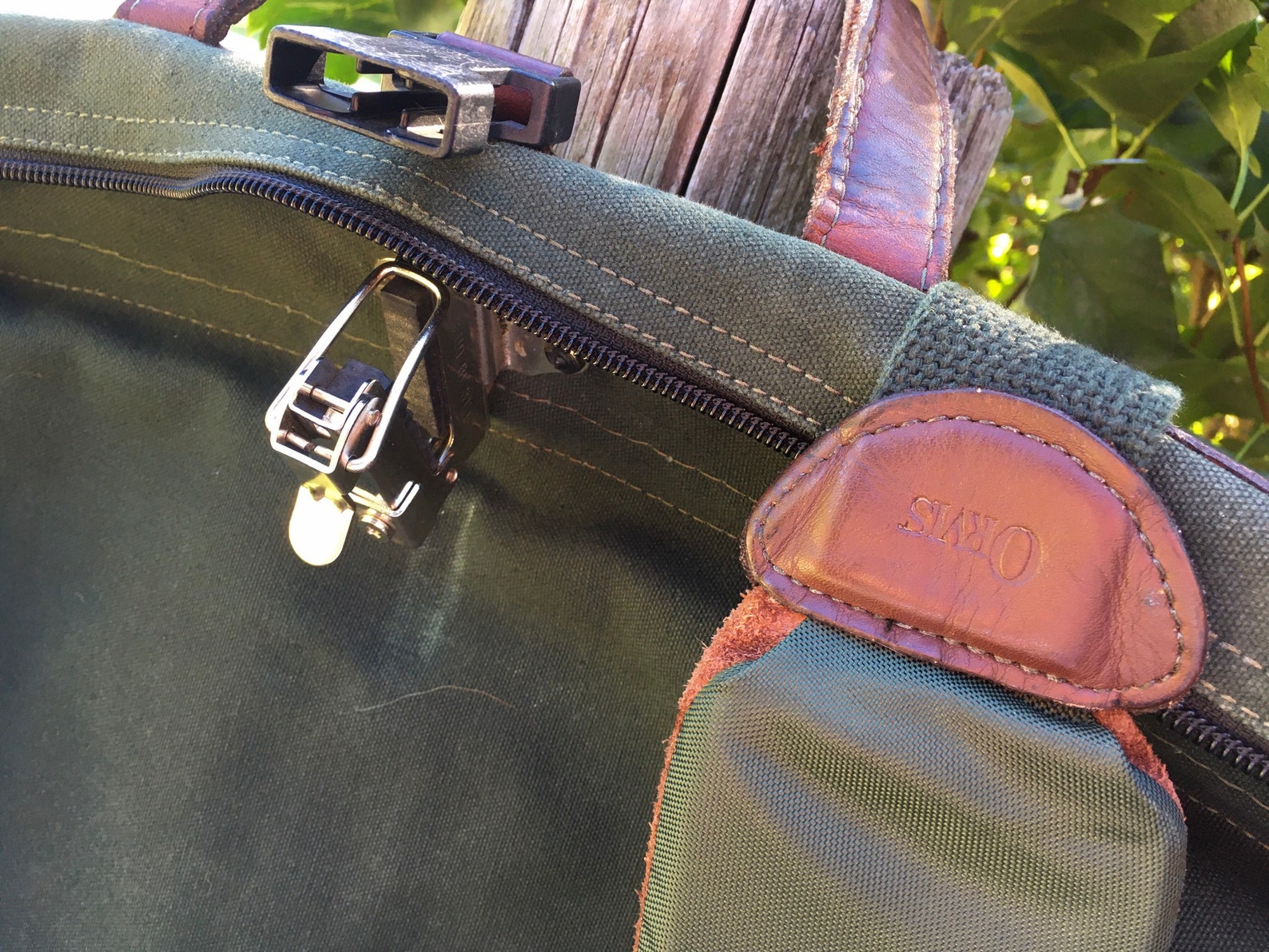 Orvis Luggage Battenkill Leather Garment Bag Orvis Leather Etsy