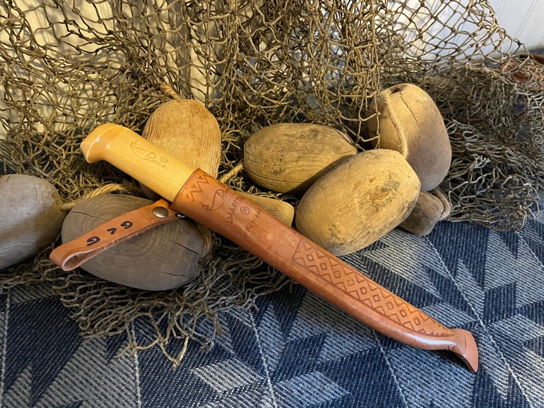 Marttiini Knife Leather Sheath Hand Ground Stainless Blade Etsy