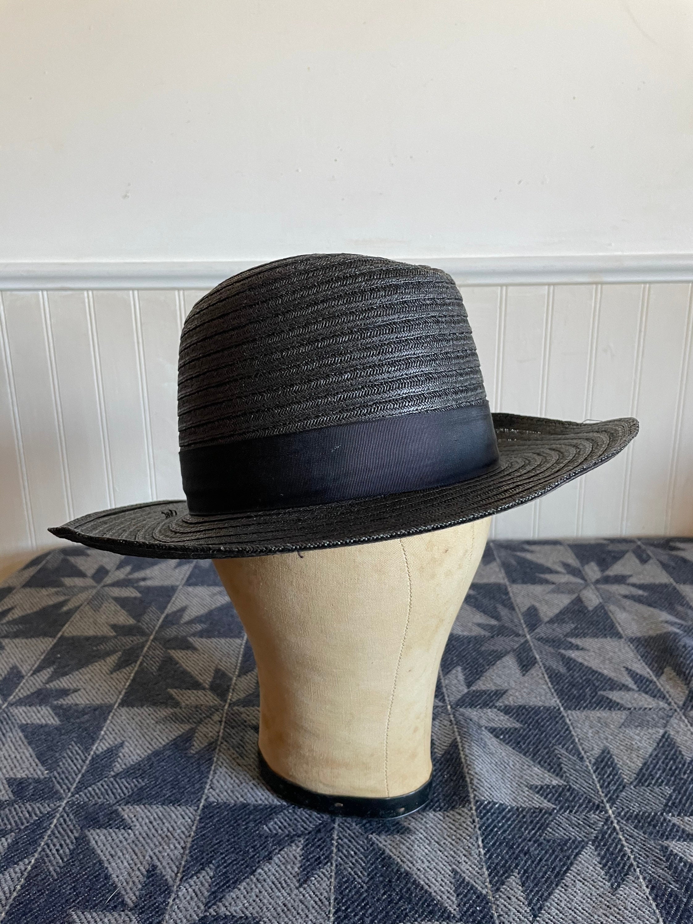 AMISH STRAW HAT Medium Round Top Brand New Authentic Shade Hat 