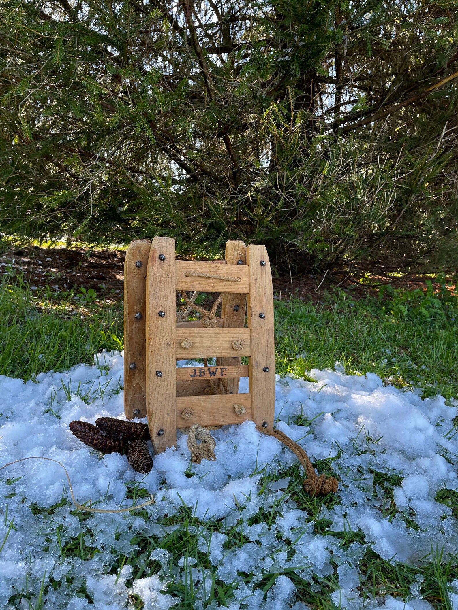 Wooden Ice Shoes Ice Fishing Cleats Snowshoe Cabin Teepee Etsy