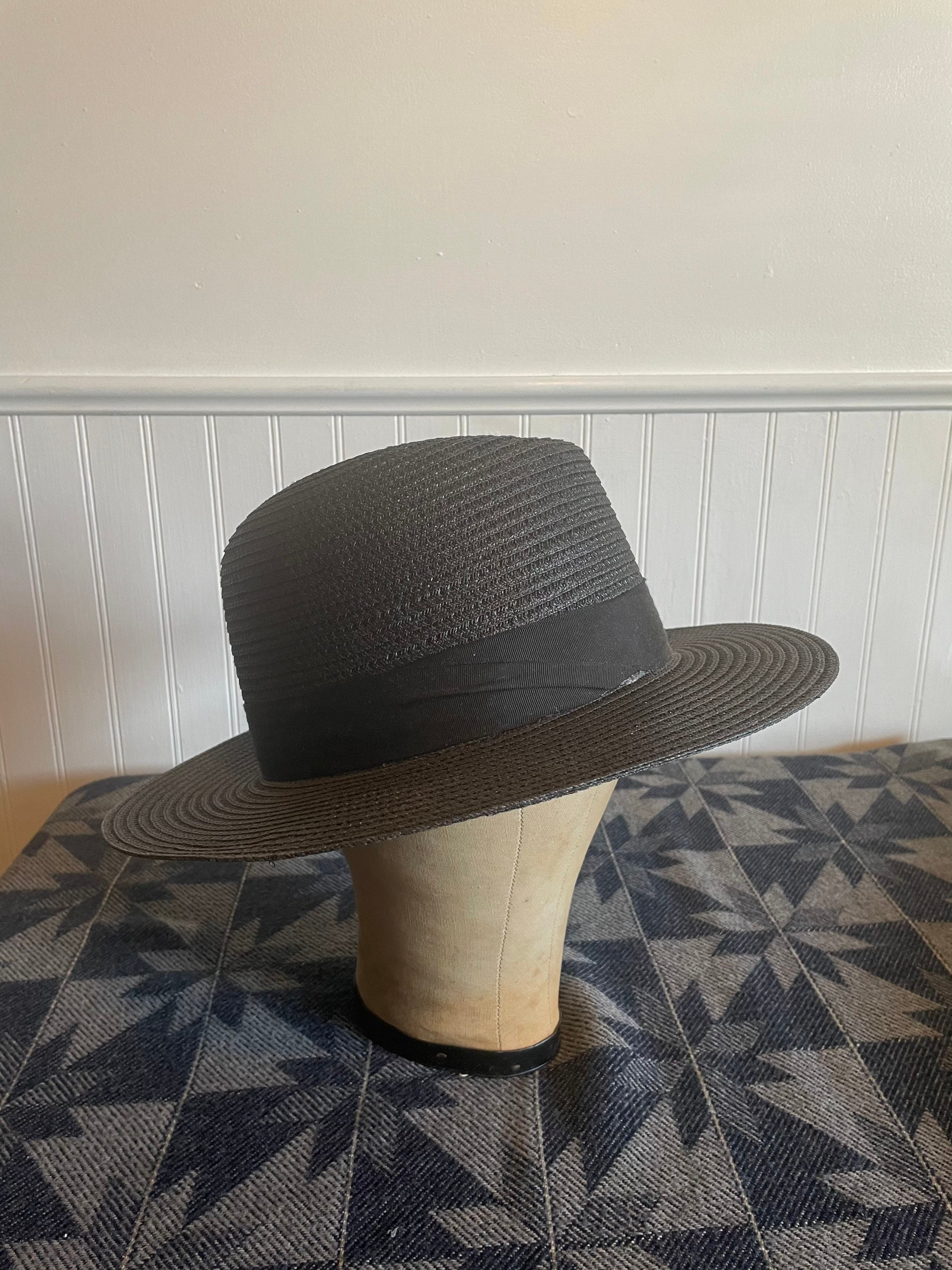 Black Amish Hat 7 3/8 Hat Authentic 