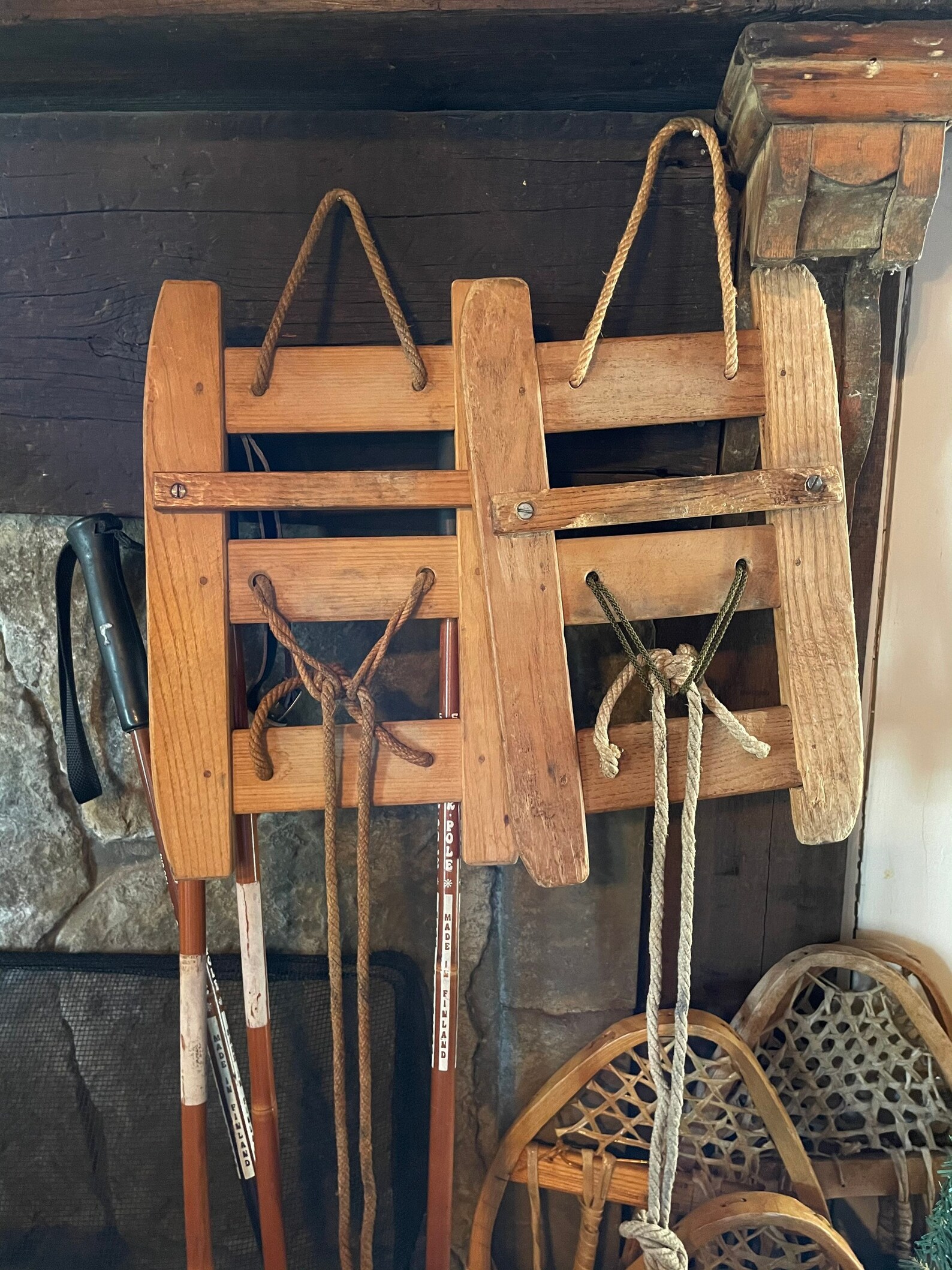 Wooden Ice Shoes Ice Fishing Cleats Snowshoe Cabin Teepee Etsy