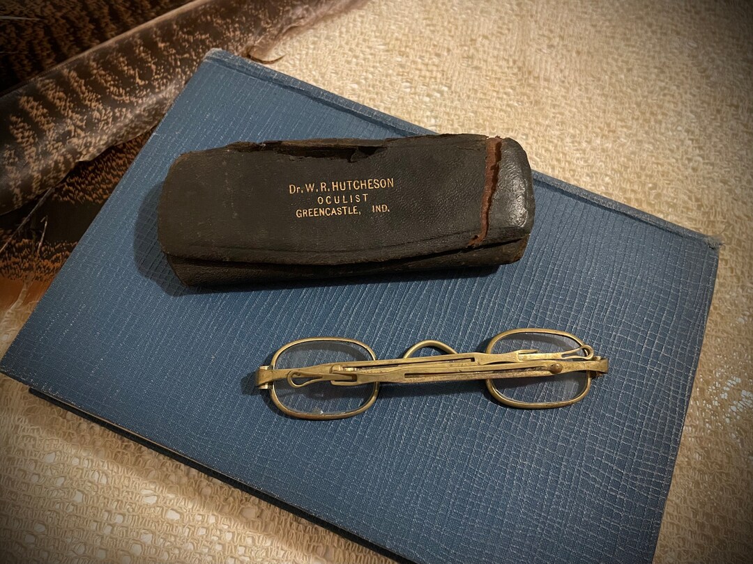 Civil War Eye Glasses - Ben Franklin Eyeglasses - Antique Rectangle Eye ...