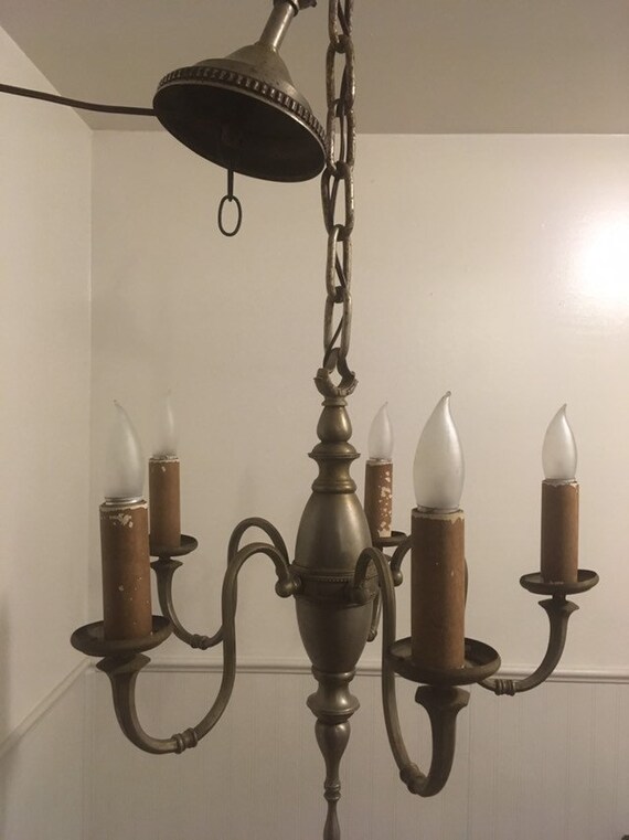 Authentic 1920's 1930s Chandelier Victorian Light Fixture.Art NouveauArt Deco chandelier, metal tassel.Five Hubbel light sockets Chandelier Authentic 1920's 1930s Chandelier Victorian Light Fixture.Art NouveauArt Deco chandelier, metal tassel.Five Hubbel light sockets Chandelier