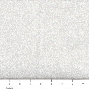 3 Yards white on white quilt back fabric 108 inches wide, white on white fabric, white swirl fabric, quilt backing, #21300