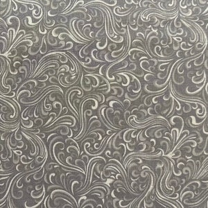 Gray fabric by the yard, gray swirl fabric, grey fabric, gray cotton, gray fabric basics, gray blender fabric, gray white fabric, #18047