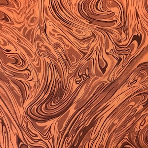 Brown fabric by the yard, rust brown fabric, brown swirl fabric, brown cotton, brown marble fabric, brown fabric basics, #18150