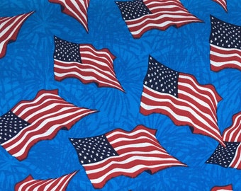 American flag fabric by the yard, patriotic fabric, Fourth of July fabric, 4th of July fabric, Independence Day fabric, #17224