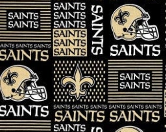 New Orleans Saints extra wide broadcloth cotton fabric by the yard