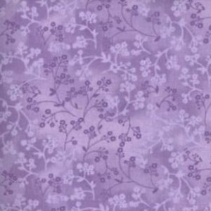 Purple fabric by the yard, lavender fabric by the yard, light purple floral fabric, purple flower fabric, purple cotton fabric, #18101
