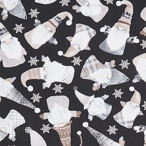 Gnomes fabric by the yard by Timeless Treasures, Christmas fabric by the yard, elves fabric, snow gnomes fabric, elf fabric, #21004