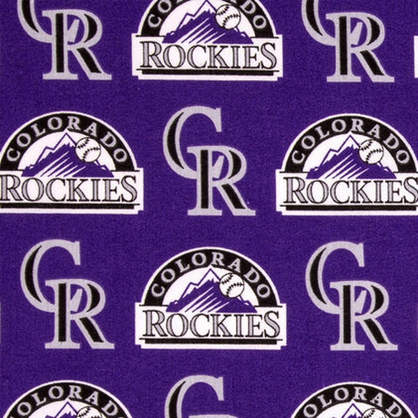Colorado Rockies fabric by the yard, cotton Colorado Rockies fabric, licensed MLB fabric, baseball fabric, extra wide fabric