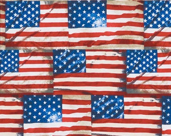American flag fabric by the yard, patriotic fabric, red white and blue fabric by the yard, stars and stripes, #20369