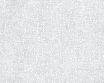 White on white fabric dots cotton by the yard, #23782