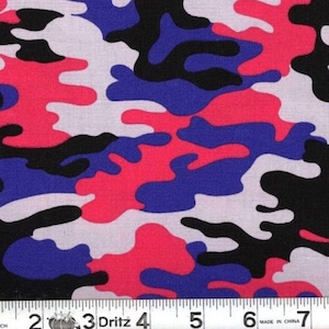 Purple and pink camo fabric by the yard, pink camouflage fabric, pink camo, purple camouflage, purple camo, cotton camo, #18035