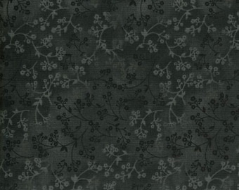 Black Floral Fabric - Etsy