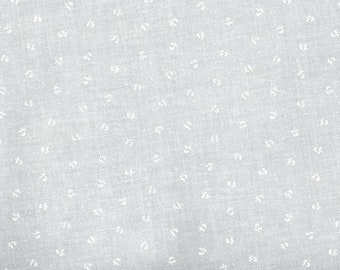 White on white cotton fabric by the yard, #23767