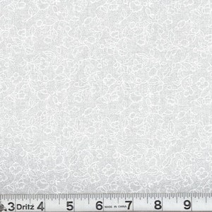 White on white fabric by the yard, white fabric by the yard, white blender fabric, white fabric basics, white floral fabric, #23776
