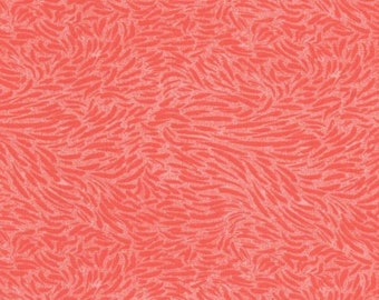 Coral fabric by the yard, coral cotton fabric, salmon fabric, coral fabric basics, coral tonal fabric, coral blender fabric, #20351