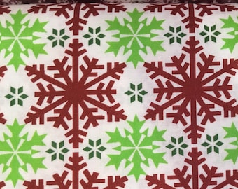 Christmas snowflake fabric by the yard by Springs Creative, Christmas fabric by the yard, #19184