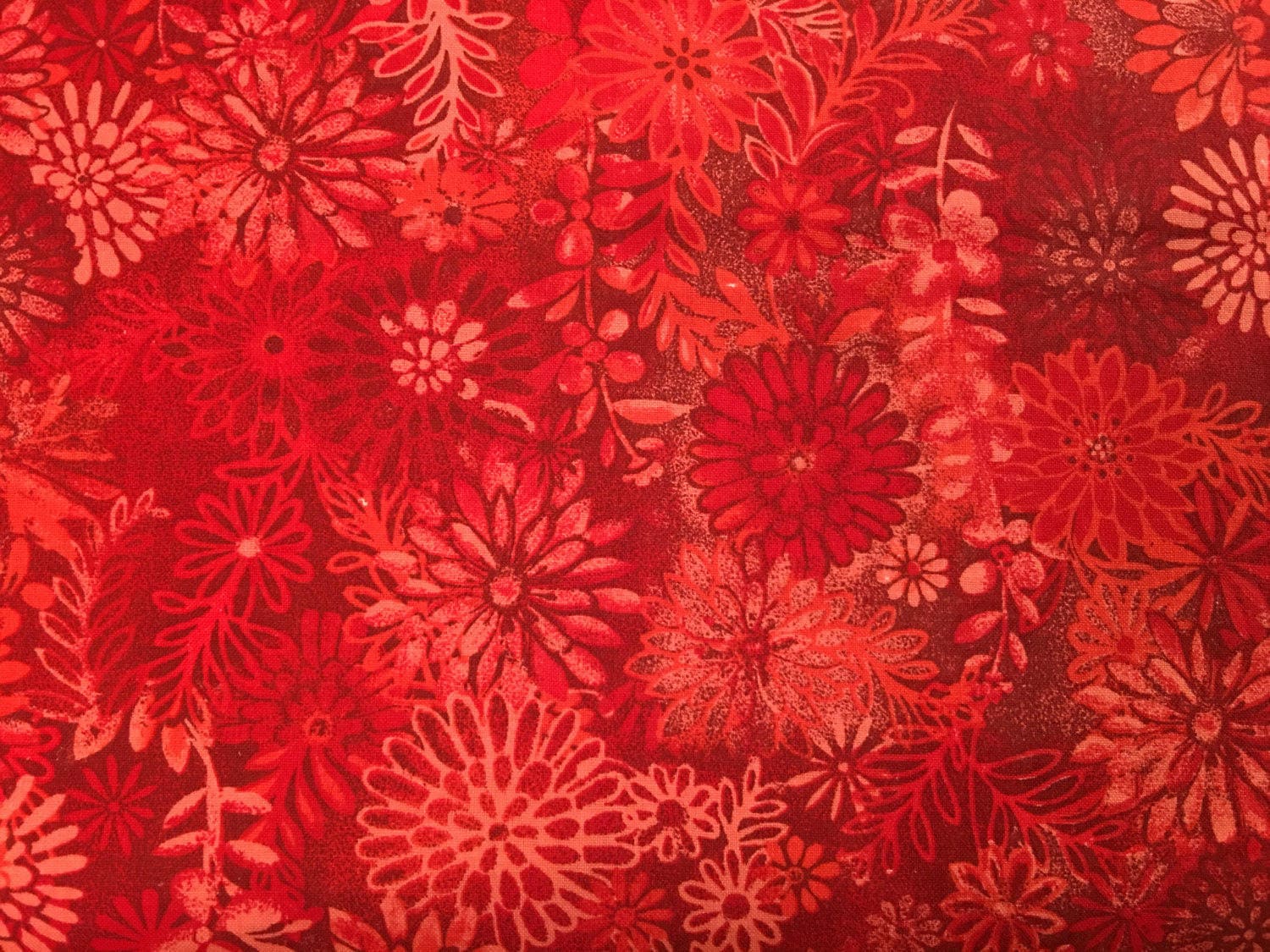 Red fabric by the yard red floral fabric by the yard bright Etsy