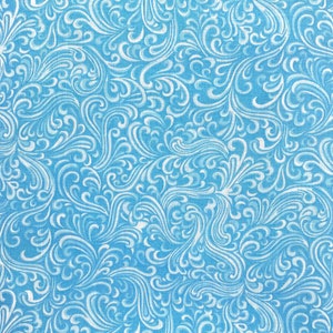 Blue fabric by the yard, blue swirl fabric, blue cotton fabric, light blue fabric, blue blender fabric, blue fabric basics, #18046