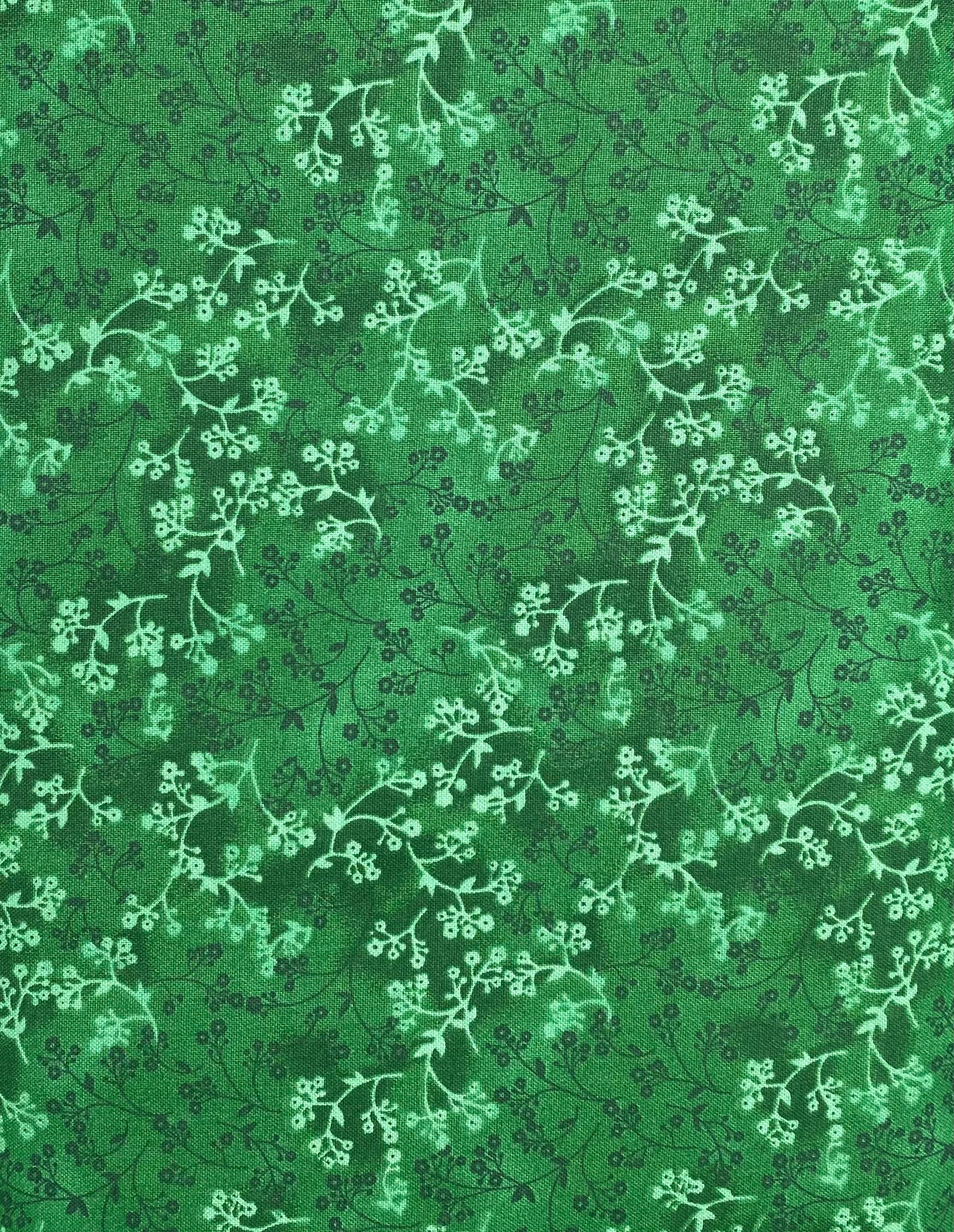 Flower Patches Green Fabric Yardage, SKU: 90659-72
