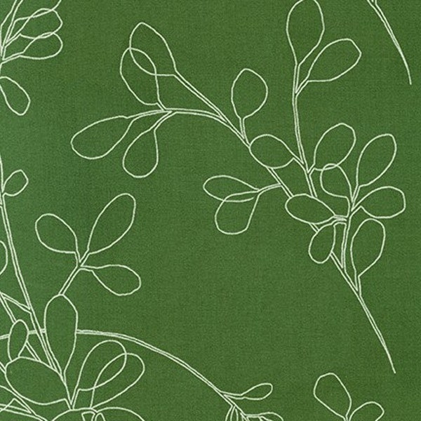 Green fabric by the yard by Jennifer Sampou Spring Shimmer Collection for Robert Kaufman, modern fabric, green fabric, #22031