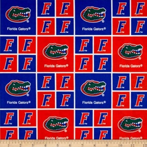Florida Gators fabric by the yard, licensed fabric, Florida Gators cotton fabric by the yard, University of Florida cotton fabric