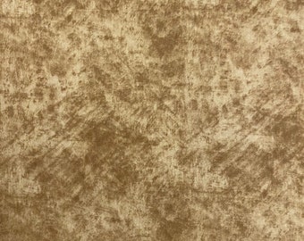 Light brown fabric by the yard, brown grunge paint fabric, brown cotton, tan fabric, tan tonal fabric, tan fabric basics, #21120