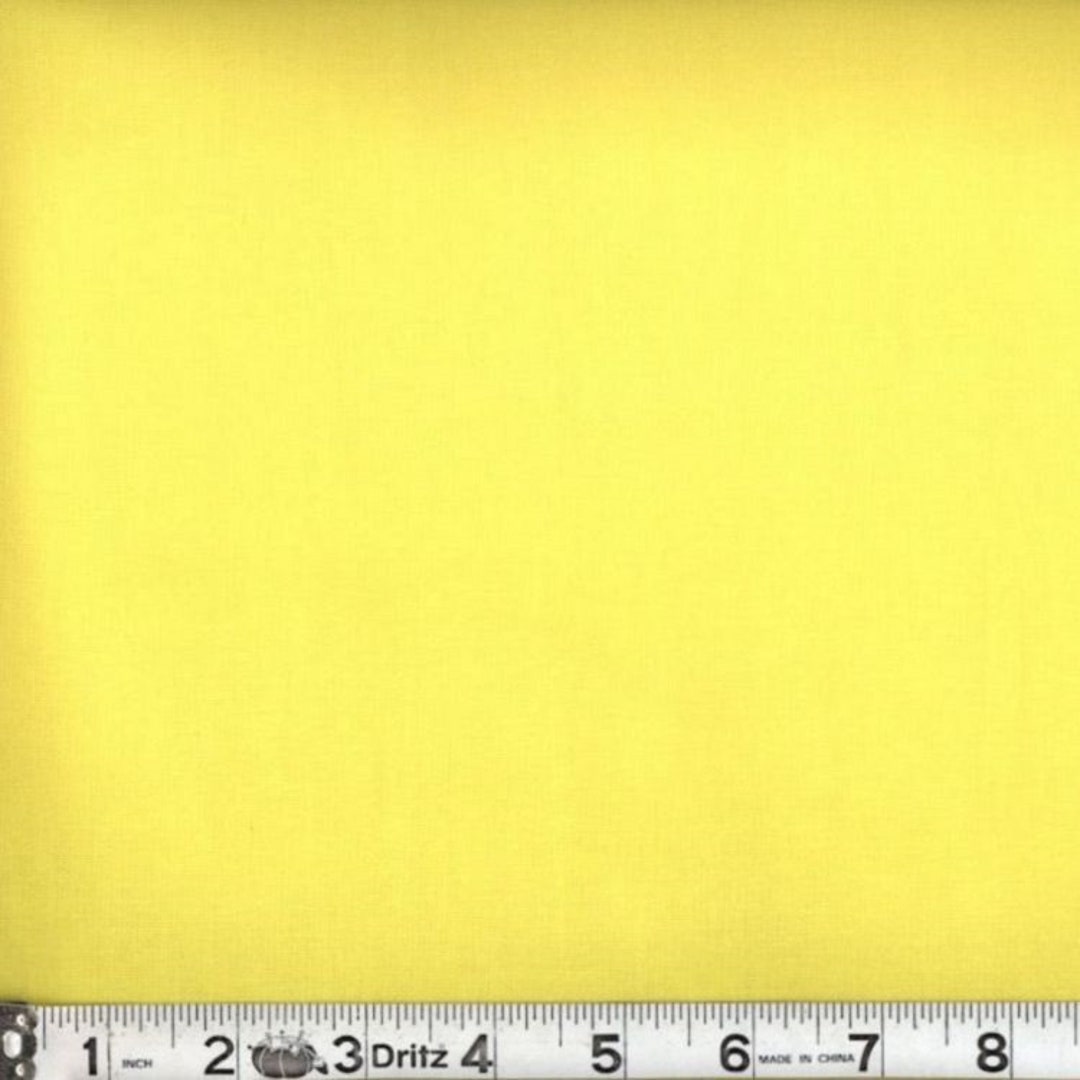 Yellow Fabric by the Yard, Solid Yellow Fabric, Sunshine Yellow Fabric