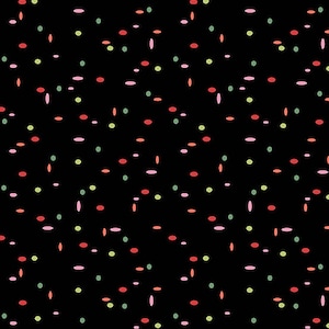 Black fabric by the yard by Andover Fabrics Poppies line, black cotton, floral fabric, black modern fabric, black fabric basics, #24155