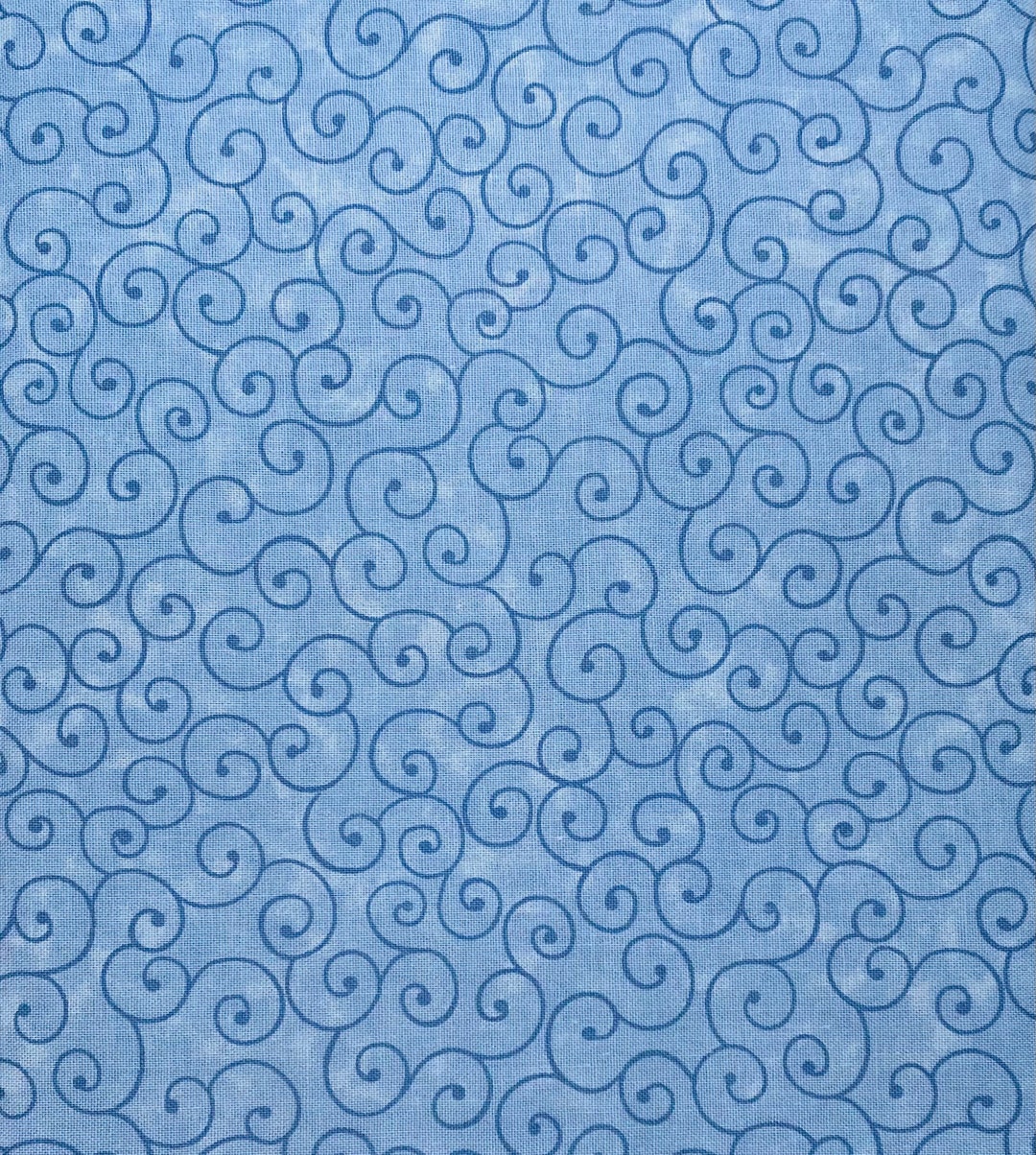 3 Yards Blue Quilt Back Fabric 108 Inches Wide Blue Swirl Etsy