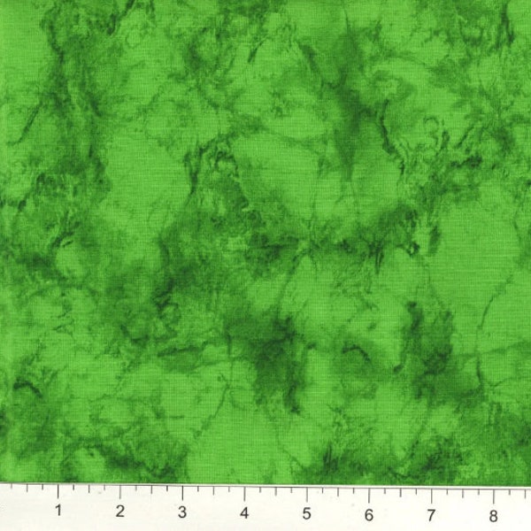 3 Yards green quilt back fabric 108 inches wide, bright green fabric, bright green marble fabric, green cotton, extra wide fabric, #23607