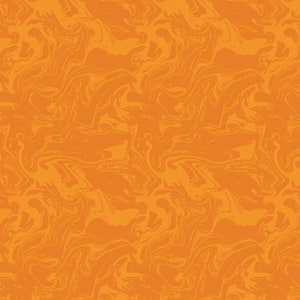 Orange fabric by the yard Camelot Mixology Glazed, orange swirl fabric, orange marble fabric, orange cotton, sunset fabric, #24095