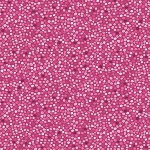 Pink fabric by the yard by Sarah J for Marcus Fabrics carousel line, pink dots fabric, modern pink fabric, pink polka dots fabric, #22386
