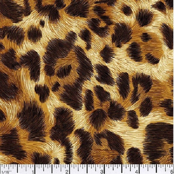Jaguar fabric by the yard, cheetah print fabric, leopard fabric, cat fabric, safari fabric, big cat fabric, #19155