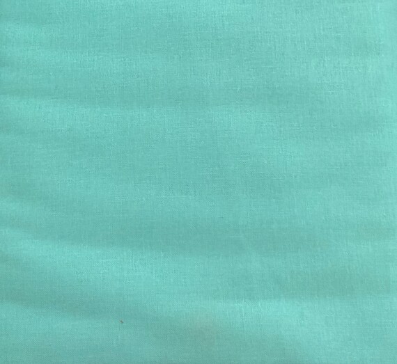 Aqua Blue Fabric by the Yard Solid Aqua Blue Cotton Fabric Etsy