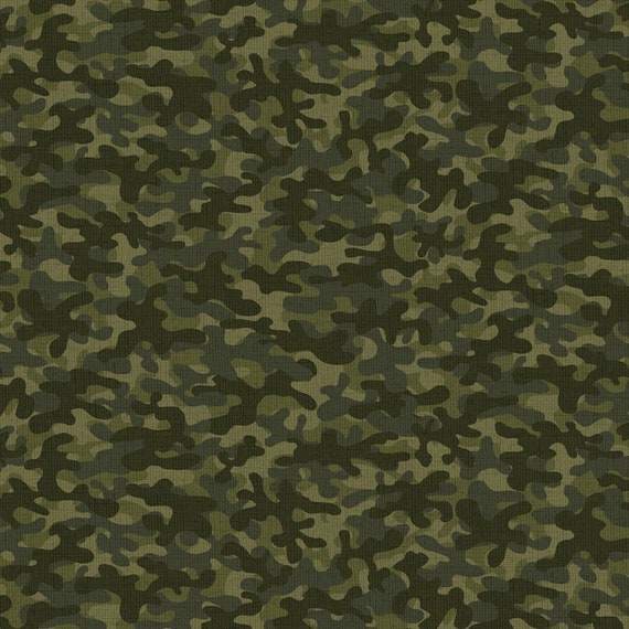 Camo Fabric by the Yard, Brown and Green Camouflage Fabric