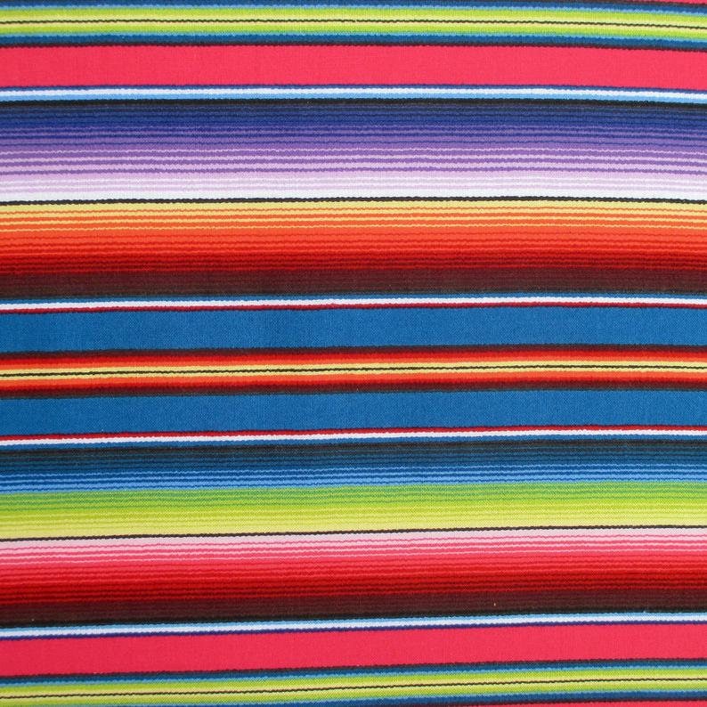 Mexican fabric #20519 Serape fabric by the yard by Elizabeth/'s Studio Fabric hispanic fabric cotton Serape fabric in blue