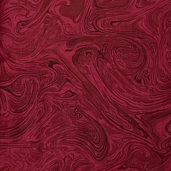 Burgundy red fabric by the yard, burgundy marble fabric, burgundy red swirl fabric, burgundy swirl fabric, #19027