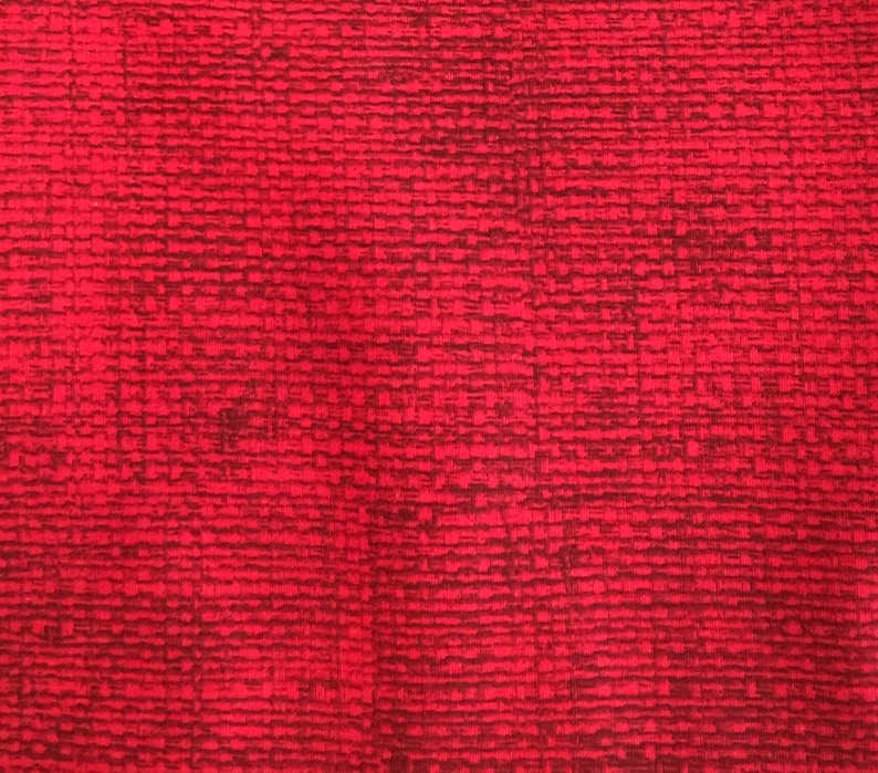 Red Burlap Look Fabric by the Yard Red Burlap Cotton Fabric Etsy