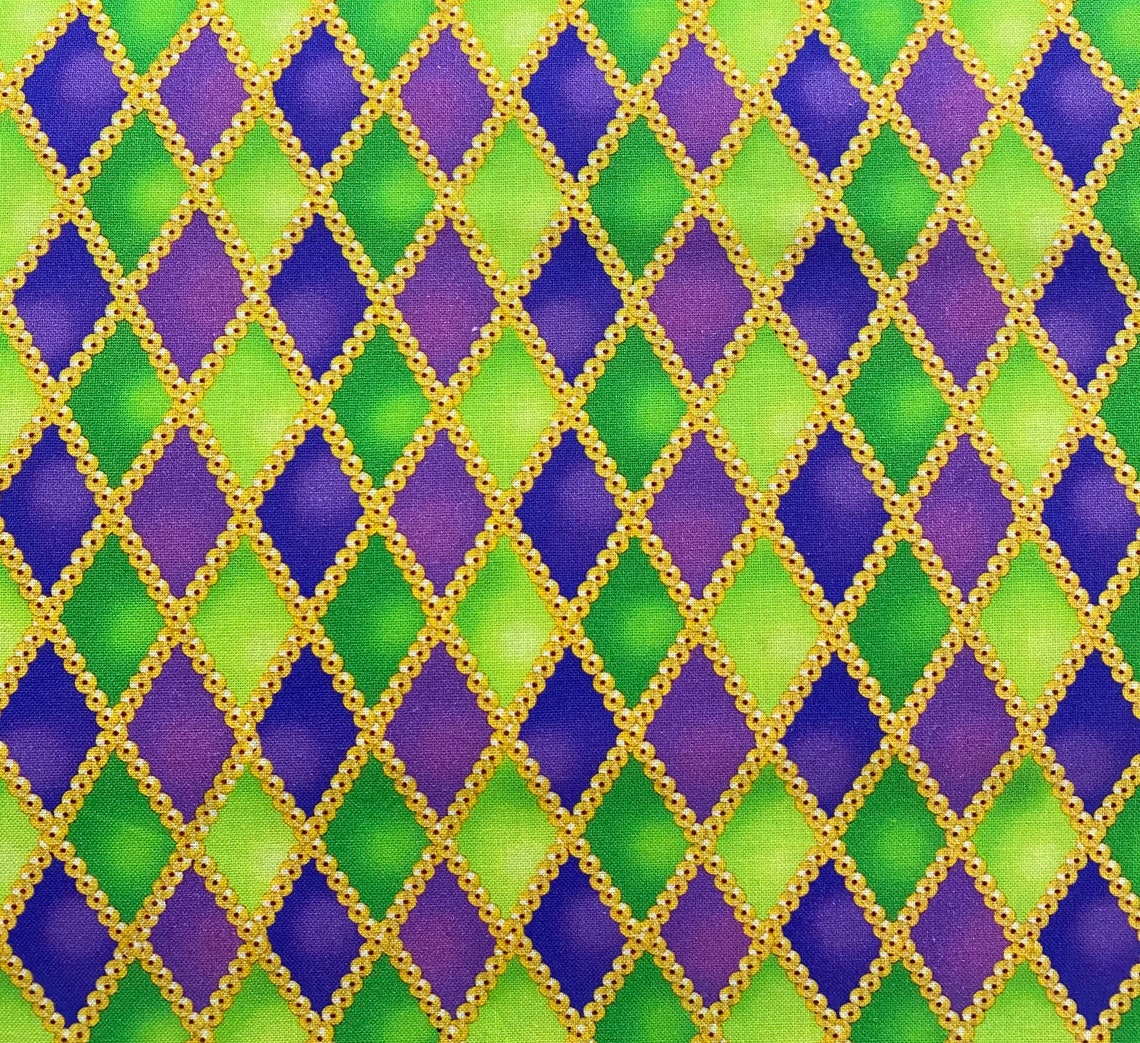 mardi gras print fabric