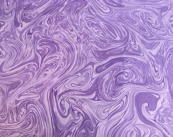 Purple fabric by the yard, lavender fabric, lilac fabric, light purple swirl fabric by the yard, purple marble fabric, #17090