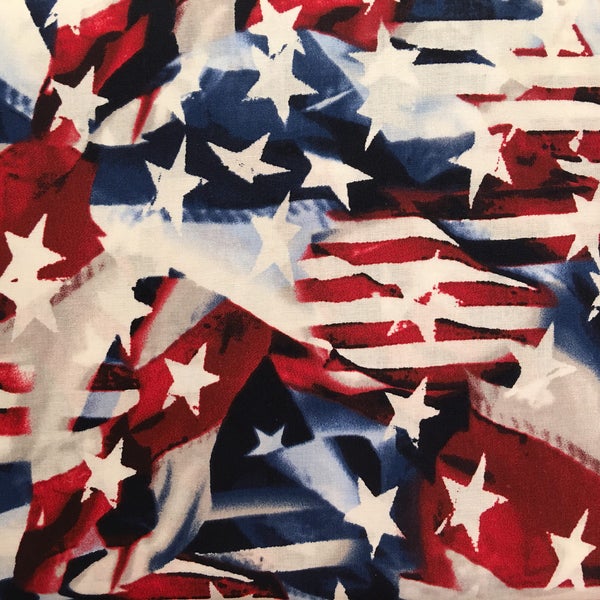 Patriotic fabric, American flag fabric, American eagle fabric, red white and blue fabric by the yard, stars and stripes, #17154