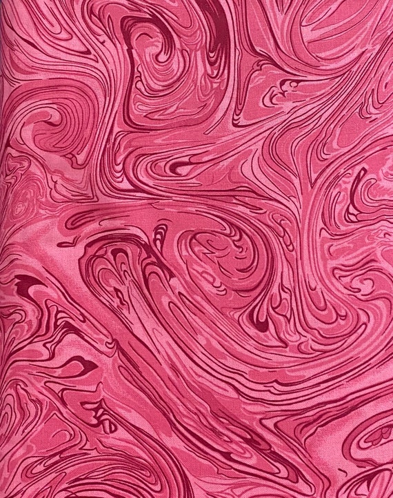 Pink fabric by the yard, pink swirl fabric by the yard, pink marble fabric,  pink cotton fabric, pink tonal fabric, #17135