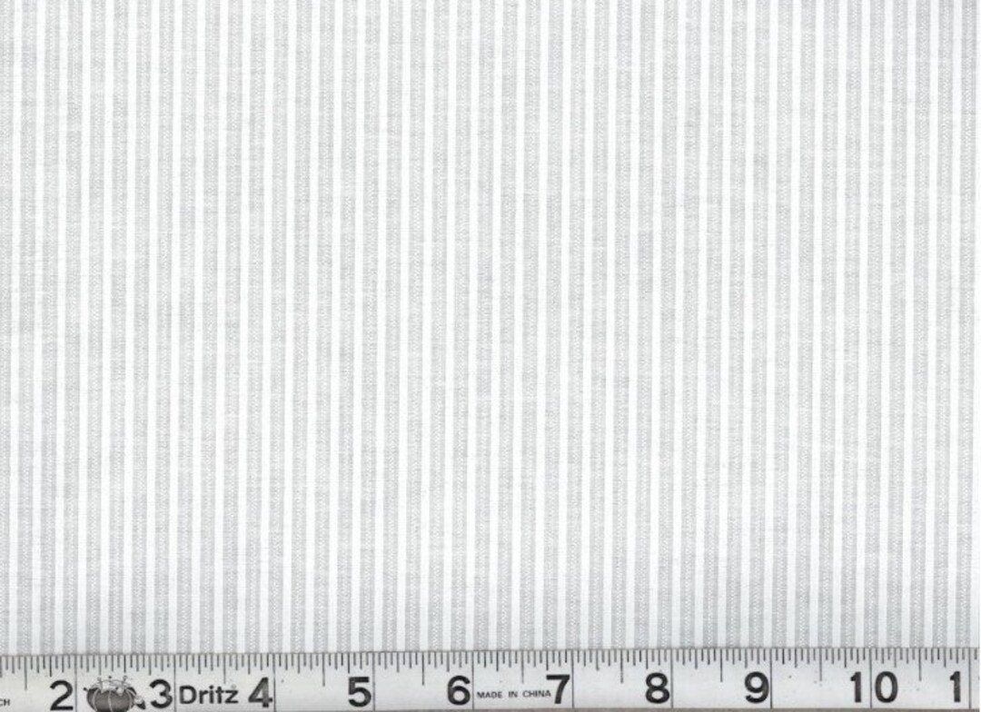 White on White Stripe Fabric by the Yard, White Tonal Fabric, White