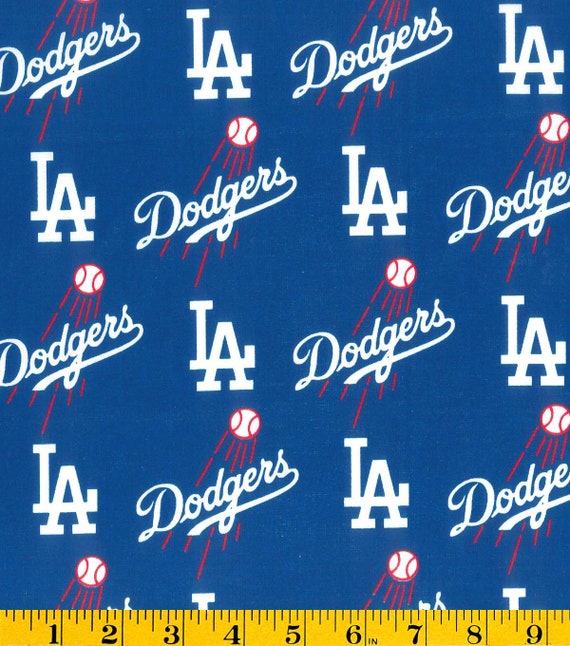 Los Angeles Dodgers Fabric by the Yard Cotton Dodgers Fabric