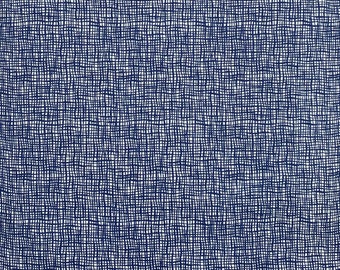 Tissu bleu marine par mètre, natté bleu marine par mètre, tissu en coton bleu marine, tissu bleu marine, #20471