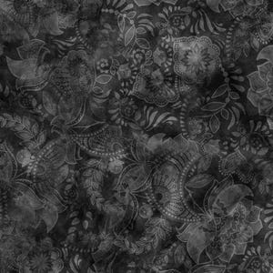 Gray fabric by the yard Fairy Tale fabric line digitally printed cotton, gray fabric basics, gray cotton, gray floral fabric, #25075